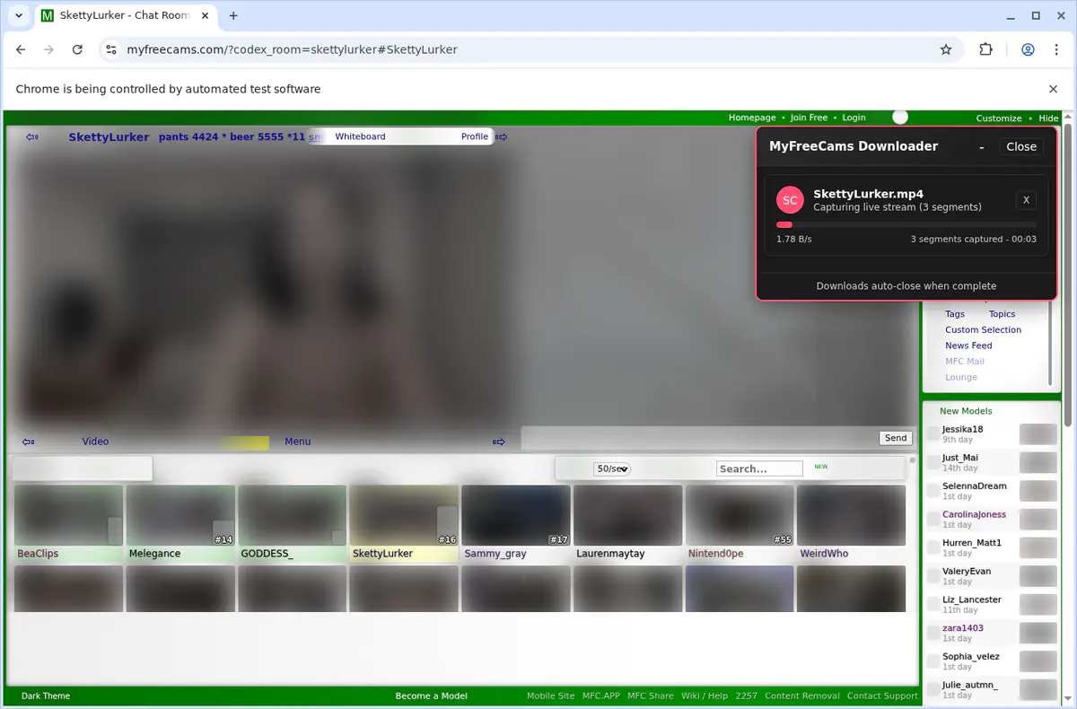 Myfreecams Video Downloader screenshot 4