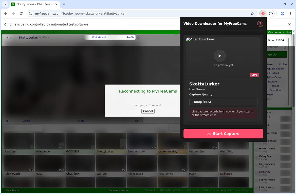 Myfreecams Video Downloader screenshot 5
