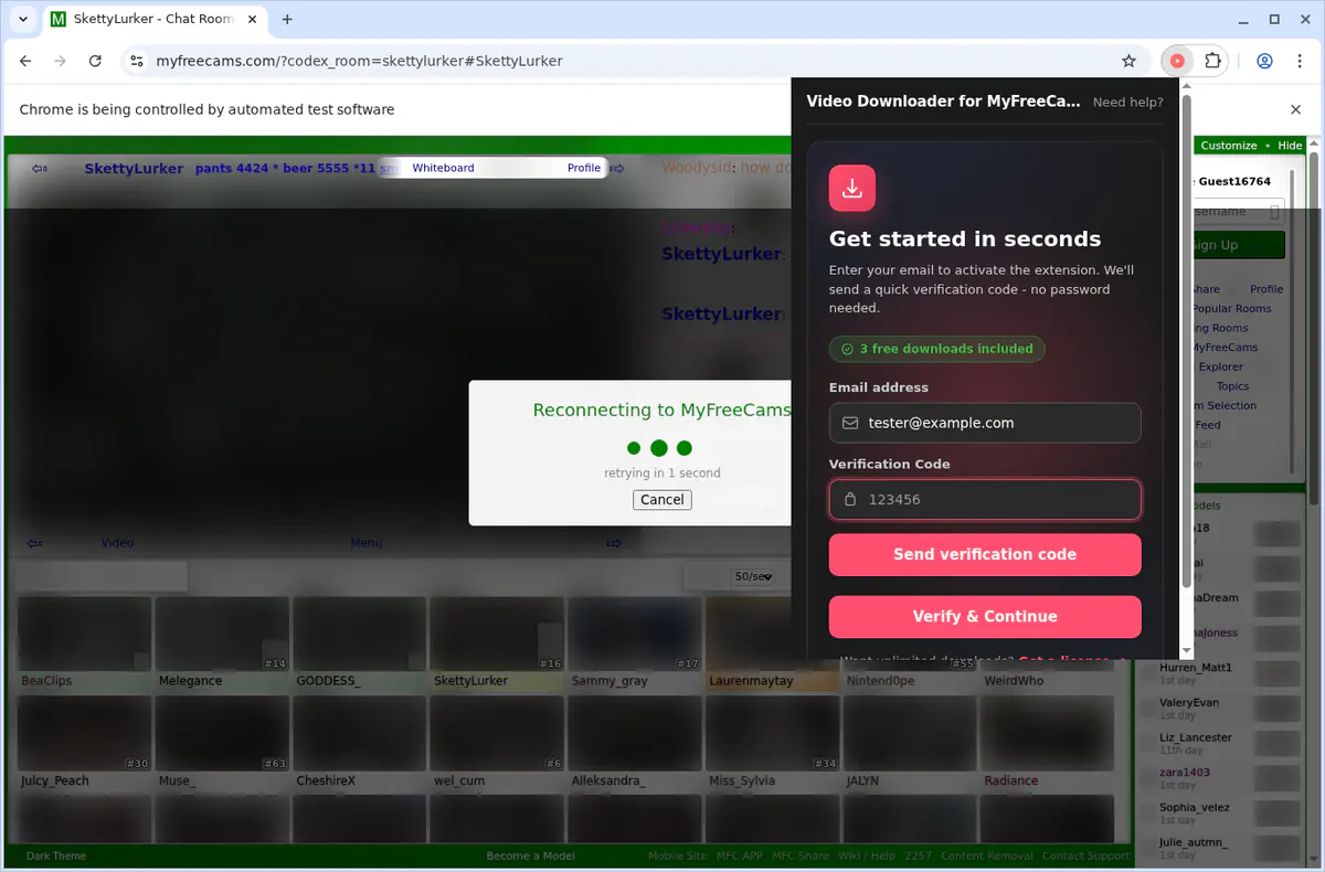 Myfreecams Video Downloader screenshot 6